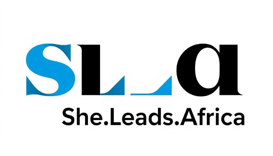 Bold modern logo for She Leads Africa symbolizing career growth.