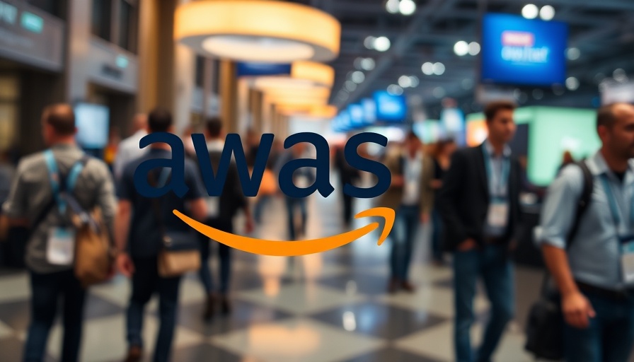 AWS logo at tech conference for AWS Naira Payments focus.