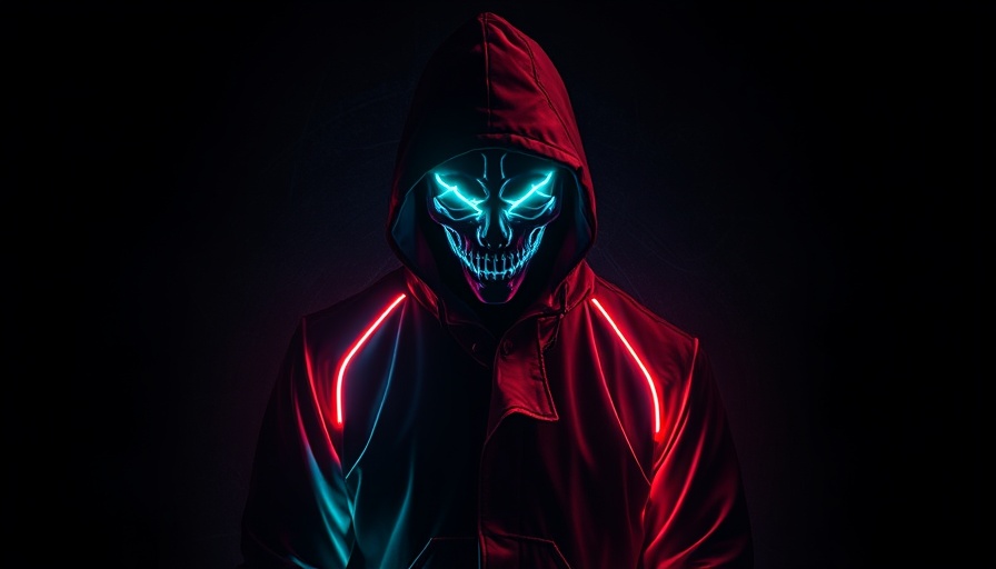 AI-driven traffic concept with neon-lit mysterious figure and bold typography.