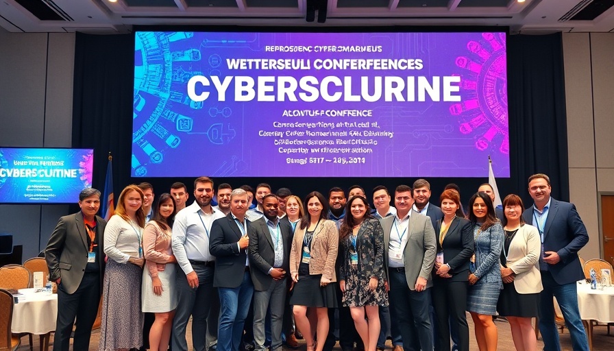 Cybersecurity event in Nigeria showcasing professionals on stage at conference.