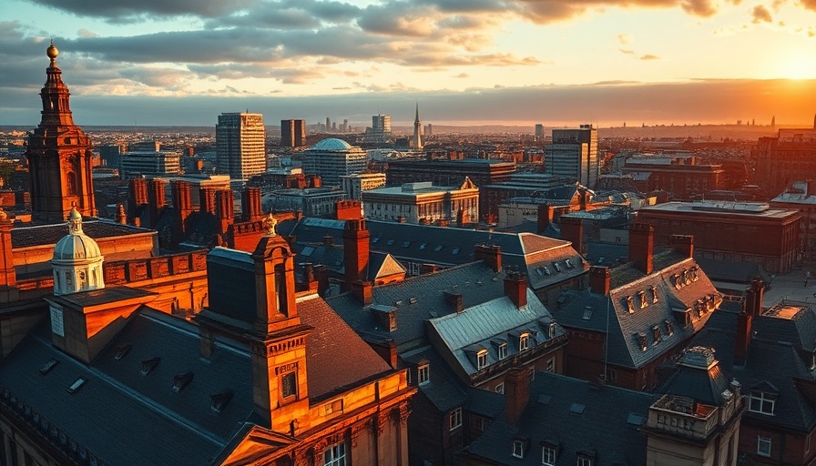 Explore Glasgow's cultural heritage through its historic skyline at sunset.