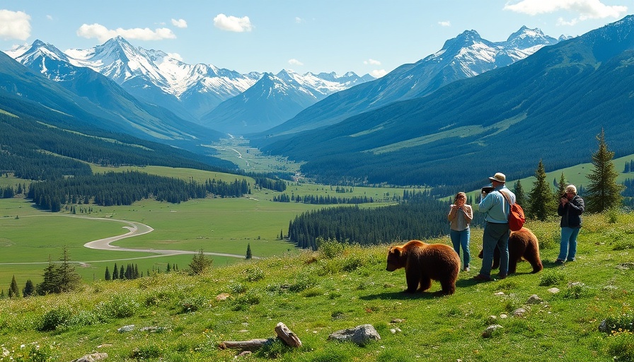 Wildlife photographers observe bears in the U.S. mountains.