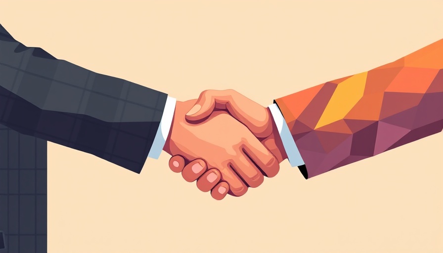Abstract handshake representing women in business leadership.