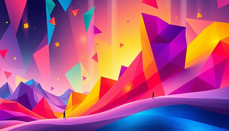 Colorful abstract illustration of generative AI concepts