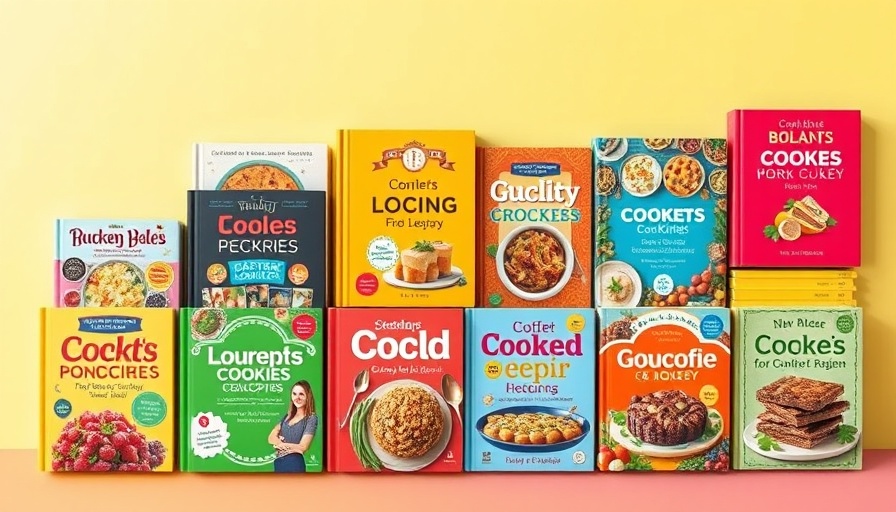Colorful and diverse cookbooks for spring displayed in a grid pattern.