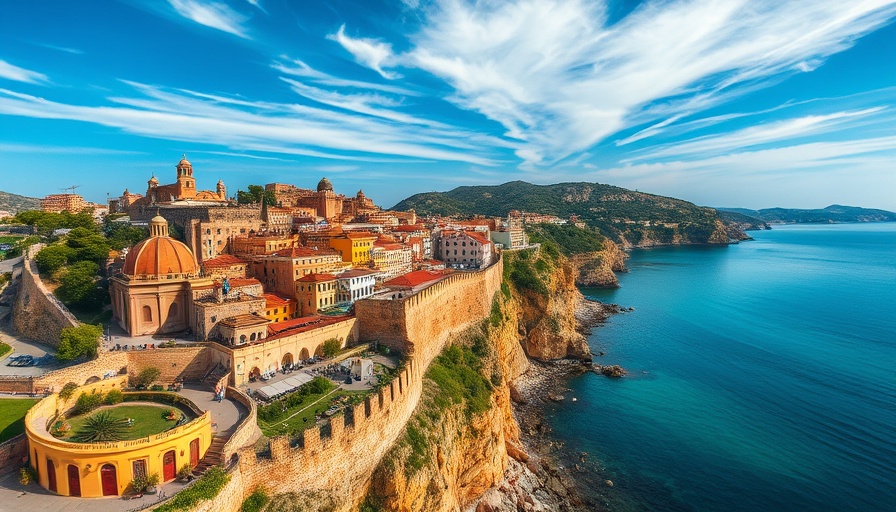 Aerial view of Ibiza's historic capital with vibrant architecture