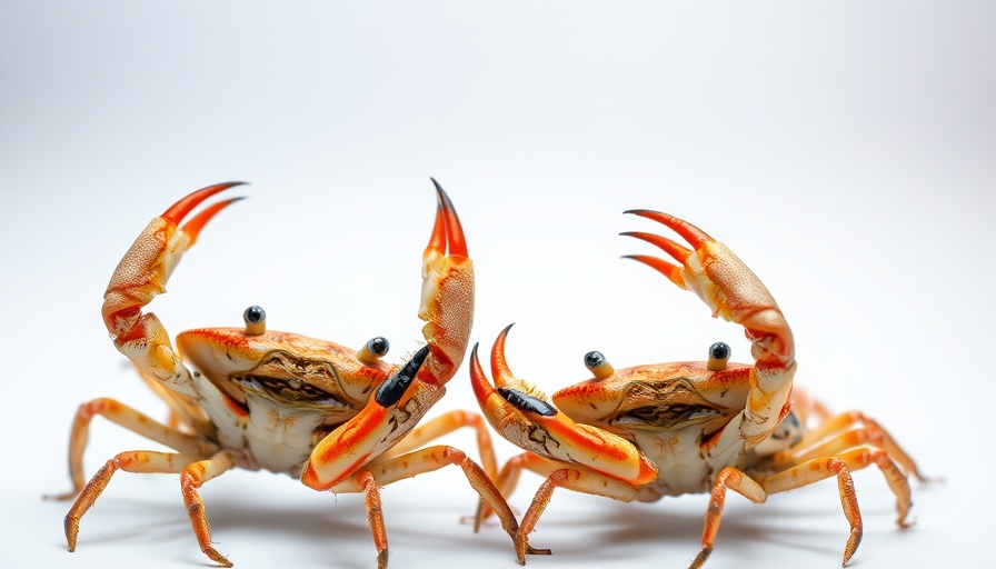 Three crabs in a standoff symbolizing mean workplace dynamics.