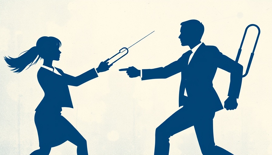Abstract art of silhouettes in business environment.