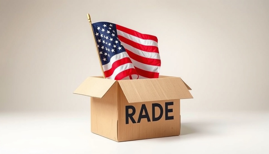 American flag in a box symbolizing Domestic Innovation and Tariffs.