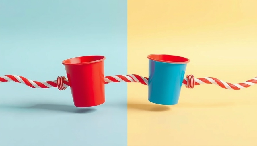 Symbolic image of unity using connected cups, ideal for building a unified culture after a merger concept.