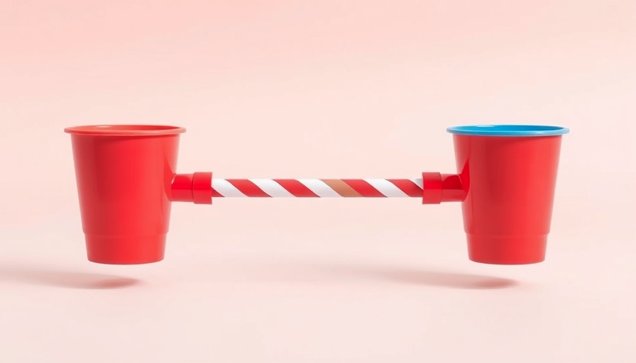 Contrasting cups connected by pipes symbolize building a unified culture.