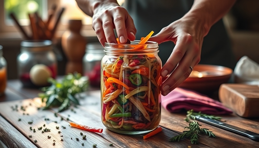 Preparing Eastern European sauerkraut in rustic kitchen setting.