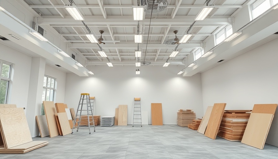 Office under renovation for creating workplaces free of forever chemicals.