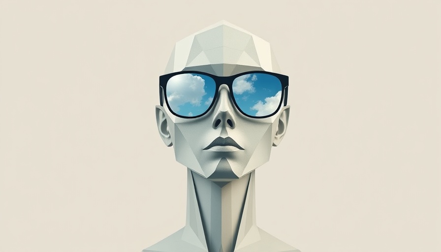 Abstract geometric figure representing generative AI in business, surreal style.