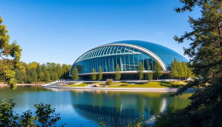Bentonville Arkansas art lovers admire modern museum architecture surrounded by nature.