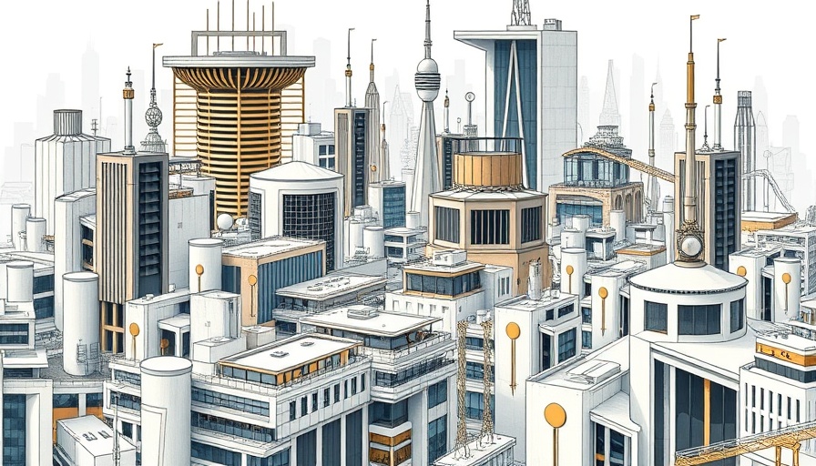 Abstract illustration on impact of tariffs in business, geometric and modern.