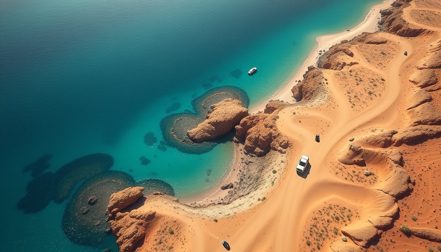 Aerial view of a coastal scene in Greece, ideal for adventure guides.