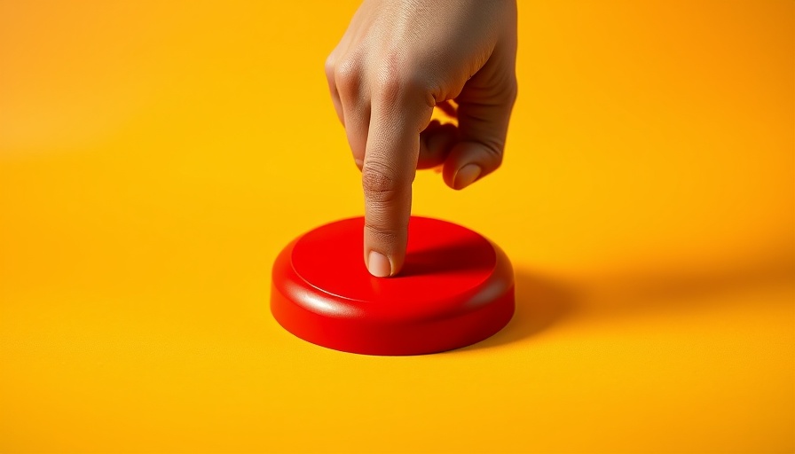Hand pressing red button; decision to record meeting