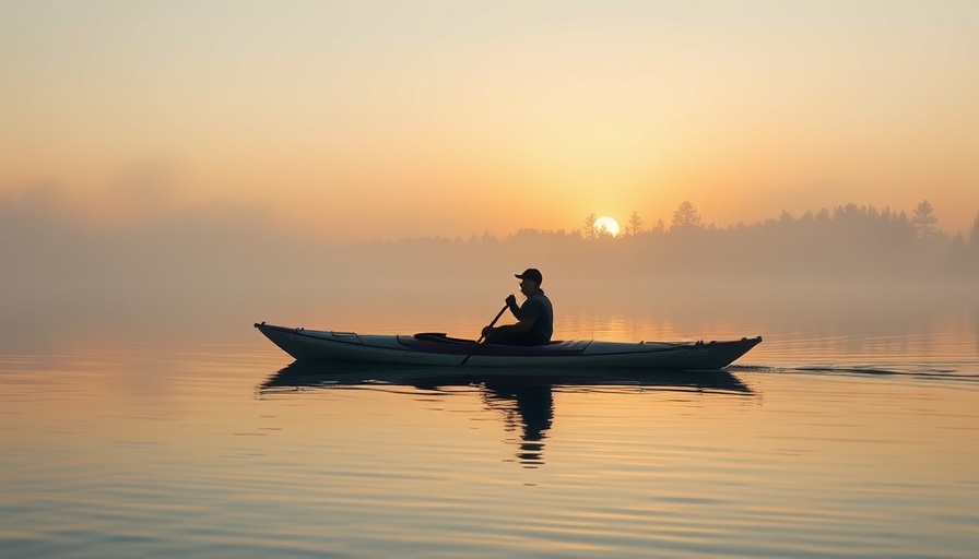 Tranquil morning kayak on Minnesota lake