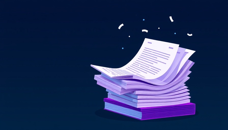 Illustration of business documents in motion, concept of communication.