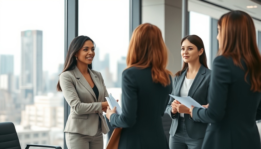 Illustration of women in business leadership setting