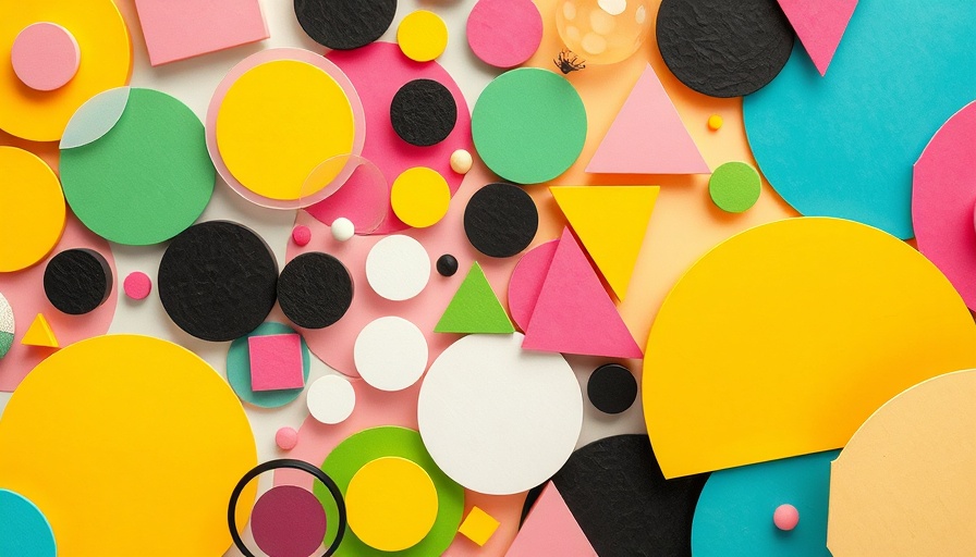 Abstract colorful geometric shapes, vibrant business theme
