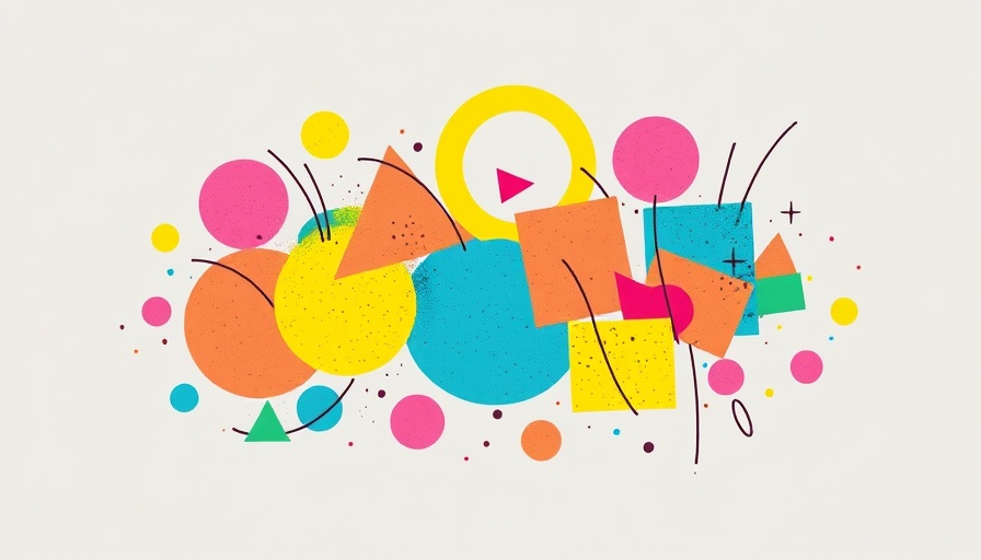 Vibrant geometric abstract art with colorful shapes