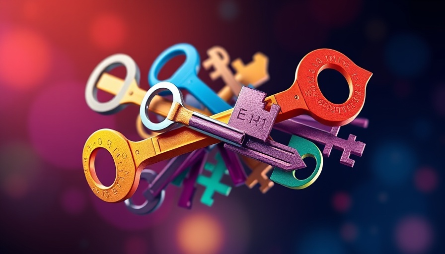 Abstract colorful keys representing effective DEI practices.