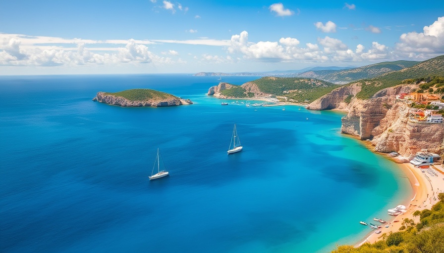 Coastal view of Peloponnese, Greece; travel inspiration in Greece's Peloponnese.