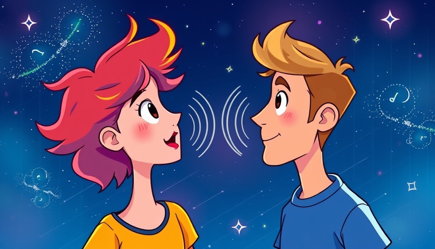 Illustration of effective listening in leadership with cartoon characters and sound waves.