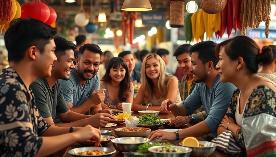Friends sharing a unique halal food experience in Ho Chi Minh City.