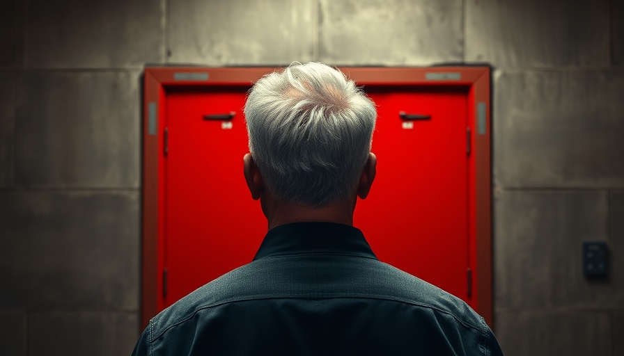 Older man contemplating multiple exits symbolizing business decisions during uncertain times.