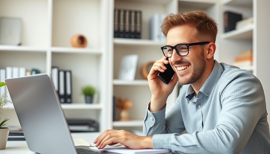 Man using FreshBooks retainer features while on a call.