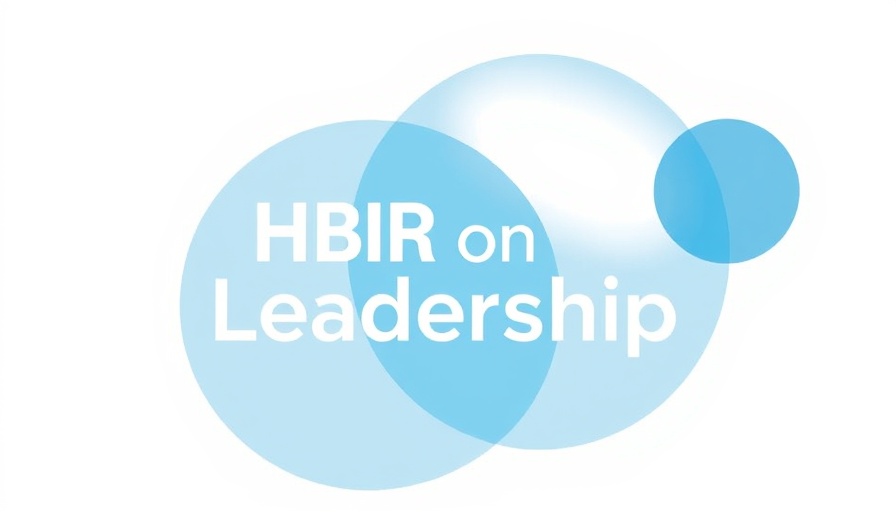 Minimalistic graphic with bold leadership text on blue circles, representing team dynamics.
