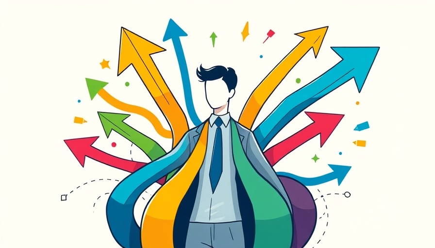 Abstract illustration of a person and growth arrows, symbolizing CEO growth plan for women entrepreneurs.