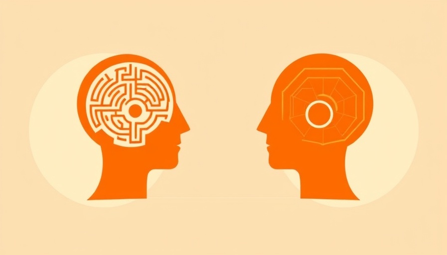 Abstract illustration of human profiles symbolizing chatbot psychology