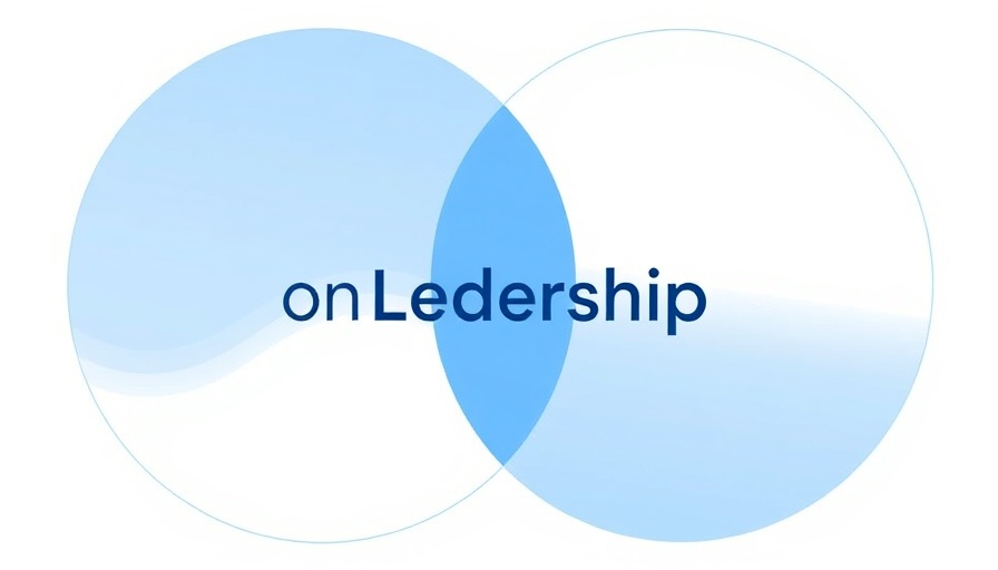 Minimalist blue circle design with HBR Leadership text.