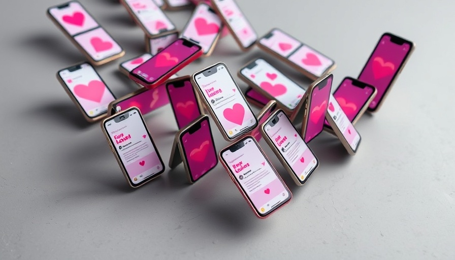 Row of smartphones displaying viral content, conveying Going Viral Marketing Strategies.