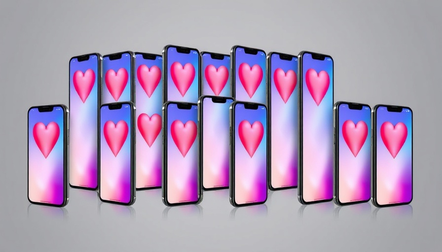 Smartphones forming a domino effect signifying viral marketing trends.