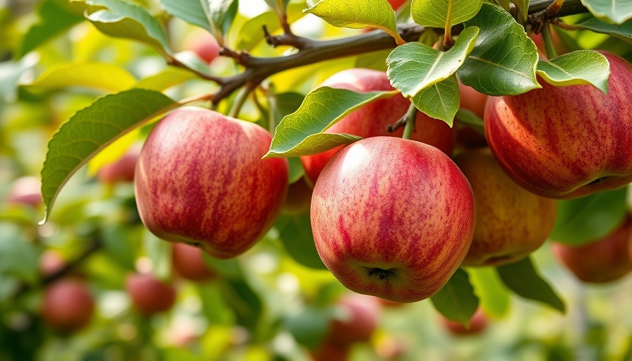 Ripe apples on tree branch, Hudson Valley craft spirits inspiration.