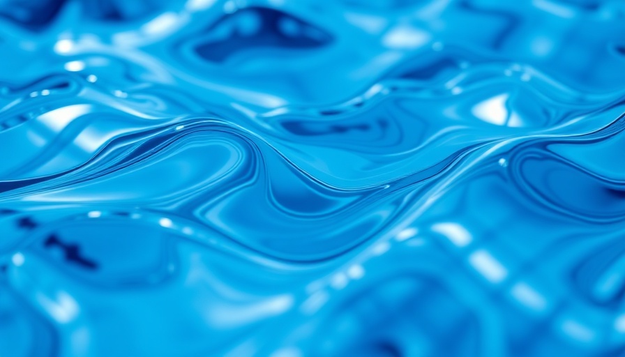 Abstract generative AI pattern in SaaS theme with blue and white waves.