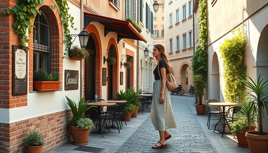 Outdoor café on cobblestone street in lesser-known Spanish city.