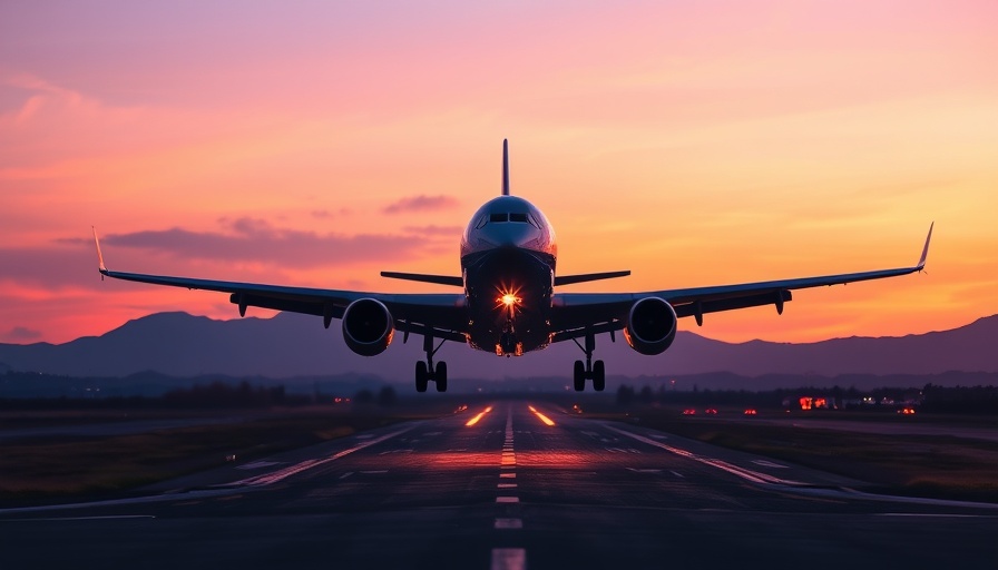 Airplane during sunset landing, highlighting airline loyalty schemes worth it.