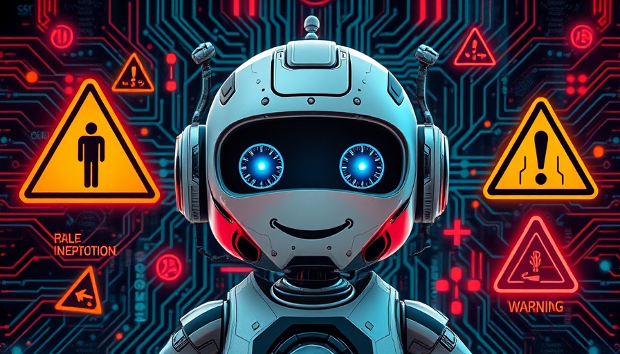 Futuristic robot with digital elements questioning trust in AI.