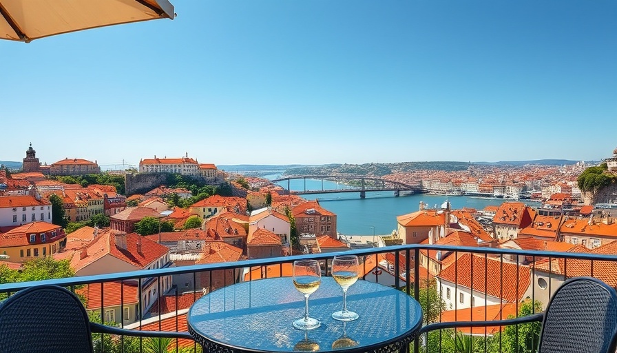 Terrace overlooking Porto cityscape - where to stay in Porto