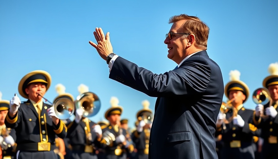 Marching band conductor and musicians outdoors, Team Members Feel Noticed.