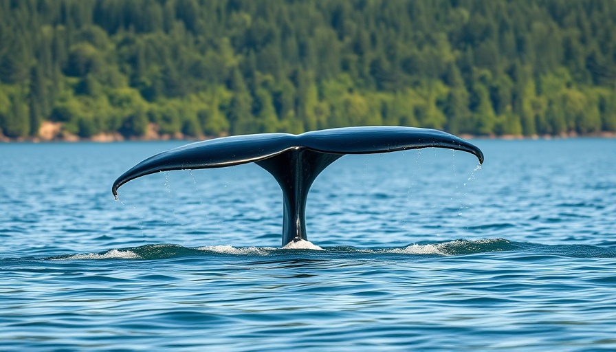 Majestic whale tail at Pacific Rim Whale Festival.