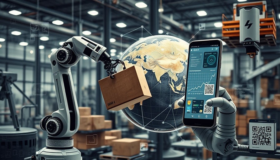 Innovative manufacturing and technology collage with robotic arms.