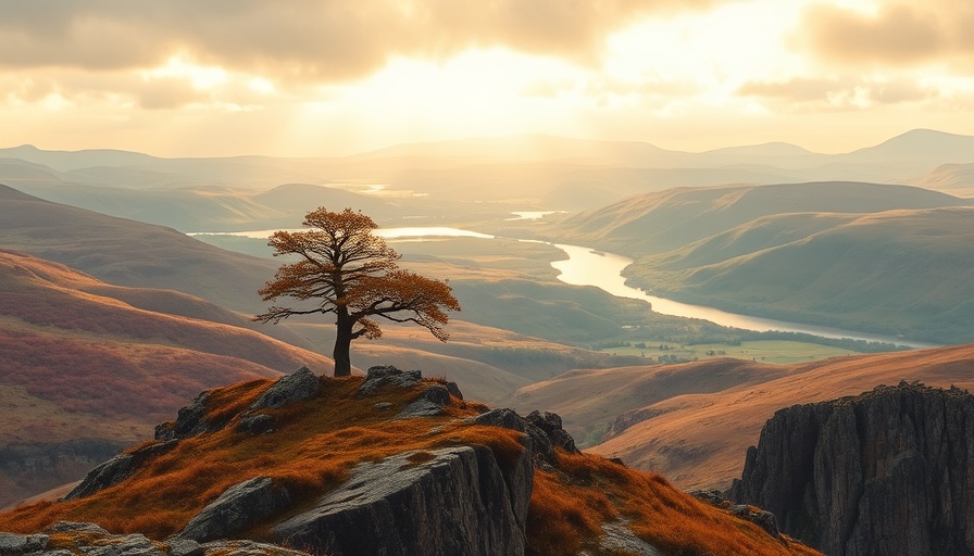Dramatic view of Coffin Roads in Scotland's highlands.