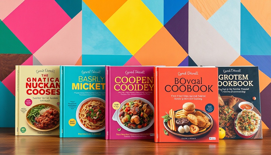 Colorful cookbook collection, ideal for new summer reads.